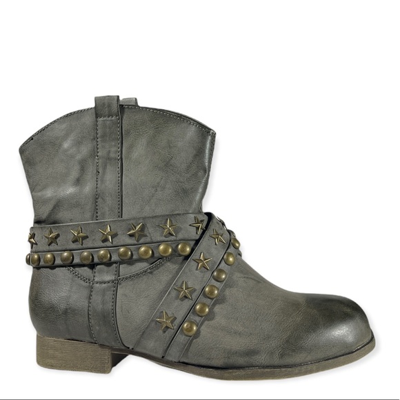 Fredrique Green Ankle Combat Boots - Picture 3 of 3